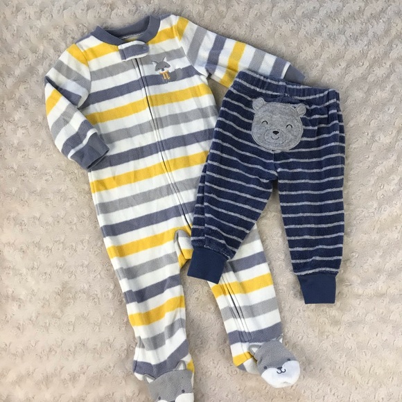 Carter's Other - Carter’s Fleece Fox Sleeper Terry Cloth Bear Pants